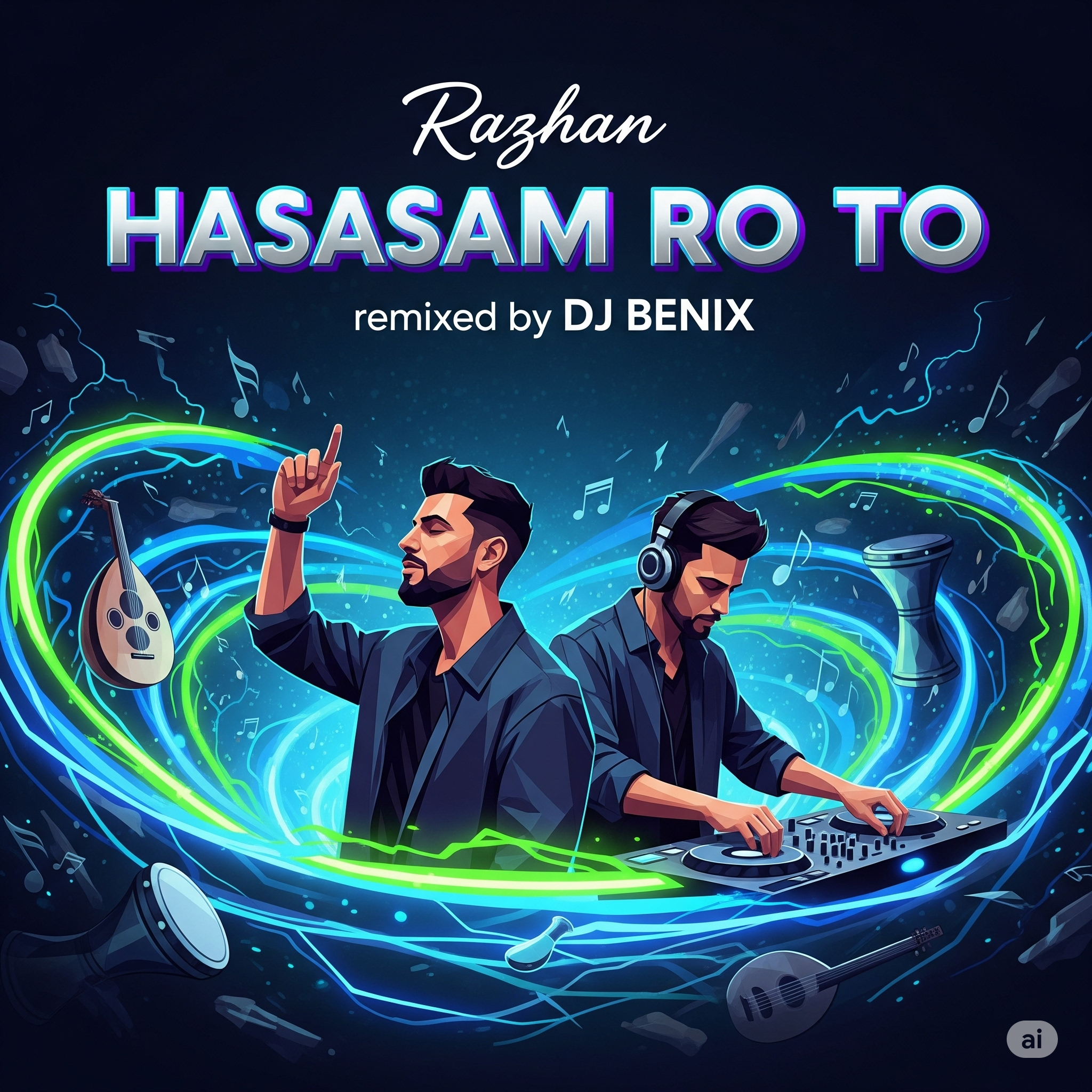 دانلود ریمیکس شاد و پرانرژی حساسم رو تو از راژان با ریمیکس